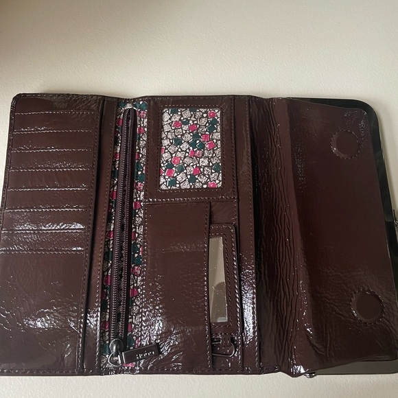 Hobo Intl Brown Patent wallet - Picture 3 of 5
